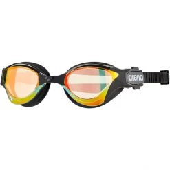 Arena Cobra Tri Swipe Mirror Goggles yellow copper/black