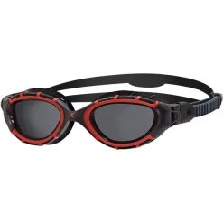Zoggs Predator Flex Polarized Goggles S red/black/smoke polarized