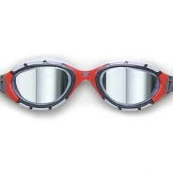 Zoggs Predator Flex Titanium Goggles S frame/red/mirror -Goggles for swimming Shop zoggs predator flex titanium goggles s frame red mirror 3